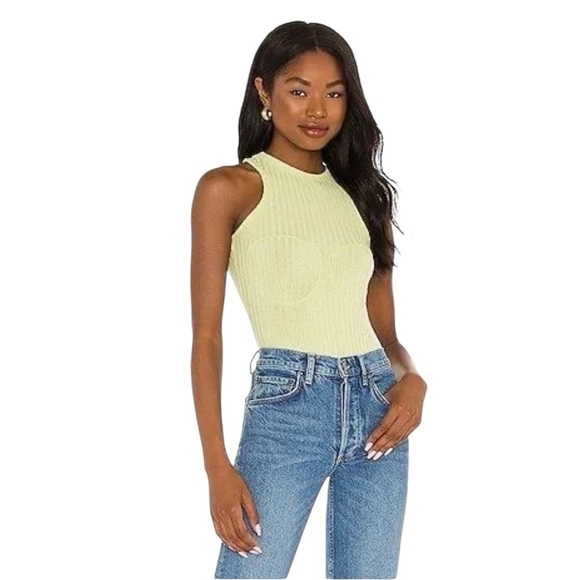 OW Collection Callie Stitch Lime Tank Top XS 4 - Picture 1 of 7